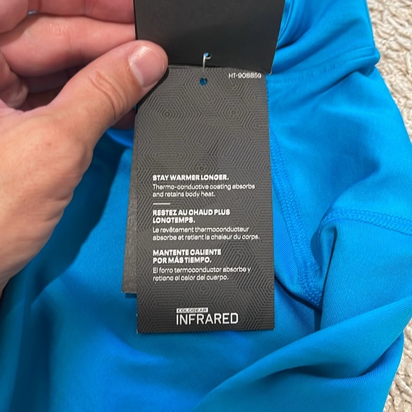 Under Armour Cold Gear Mock Neck Shirt Size Small Turquoise Teal Blue Fitted NWT - Picture 6 of 14